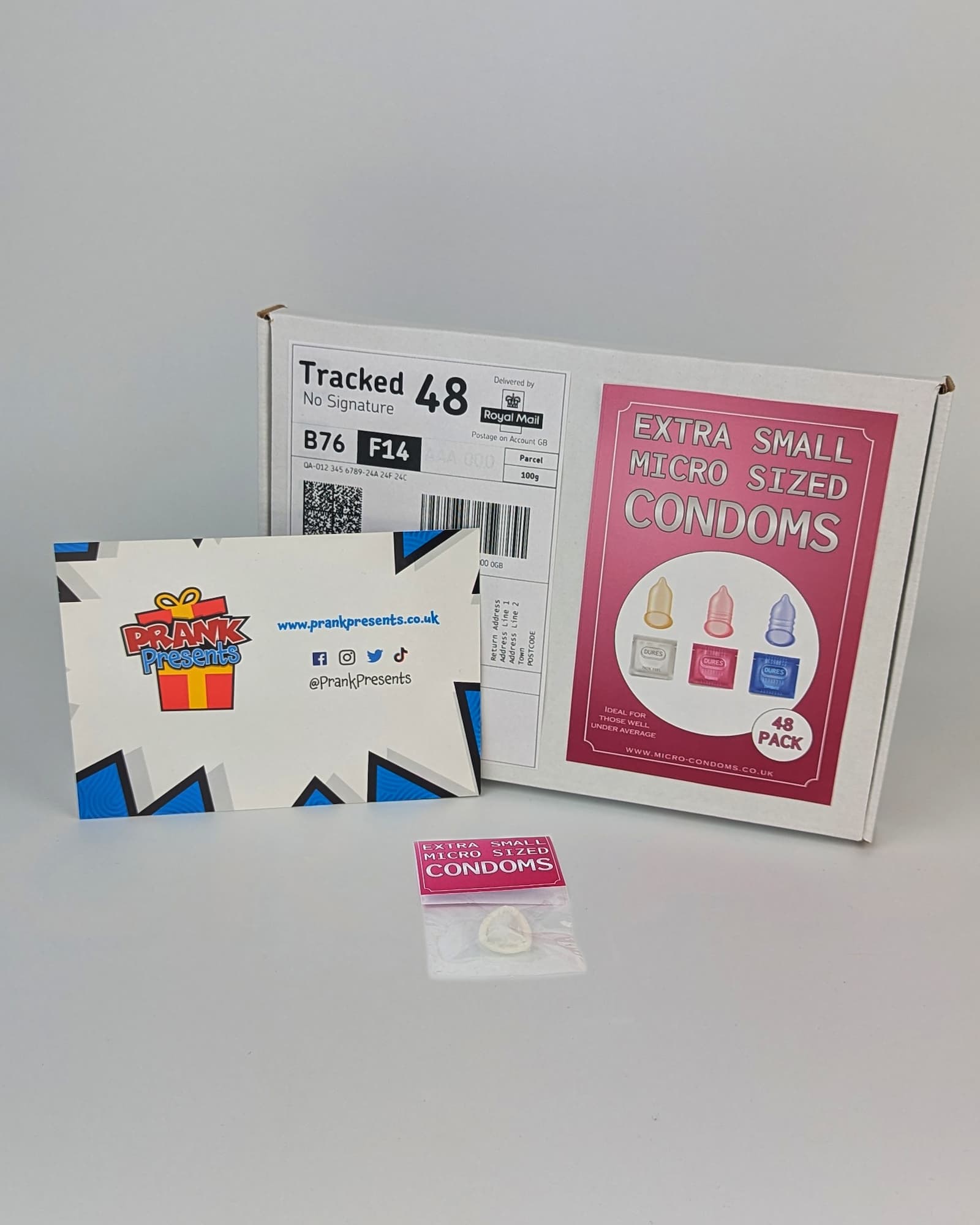 Micro Condoms - Prank Package Prank Presents