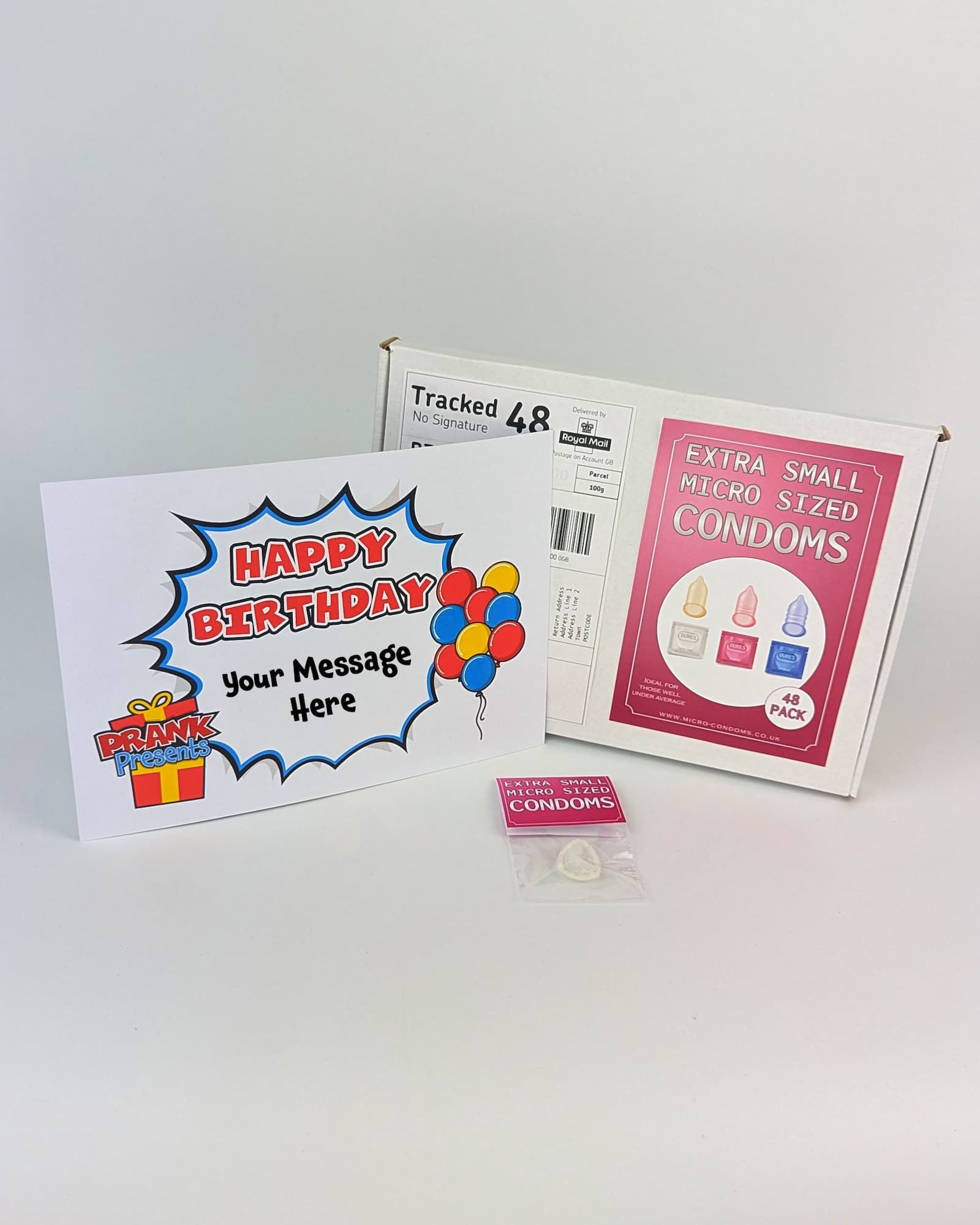 Micro Condoms - Prank Package Prank Presents