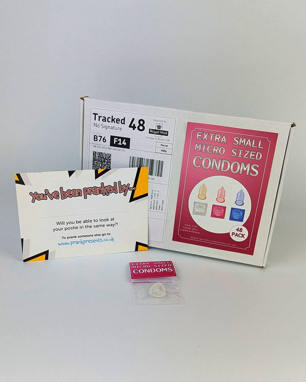 Micro Condoms - Prank Package Prank Presents