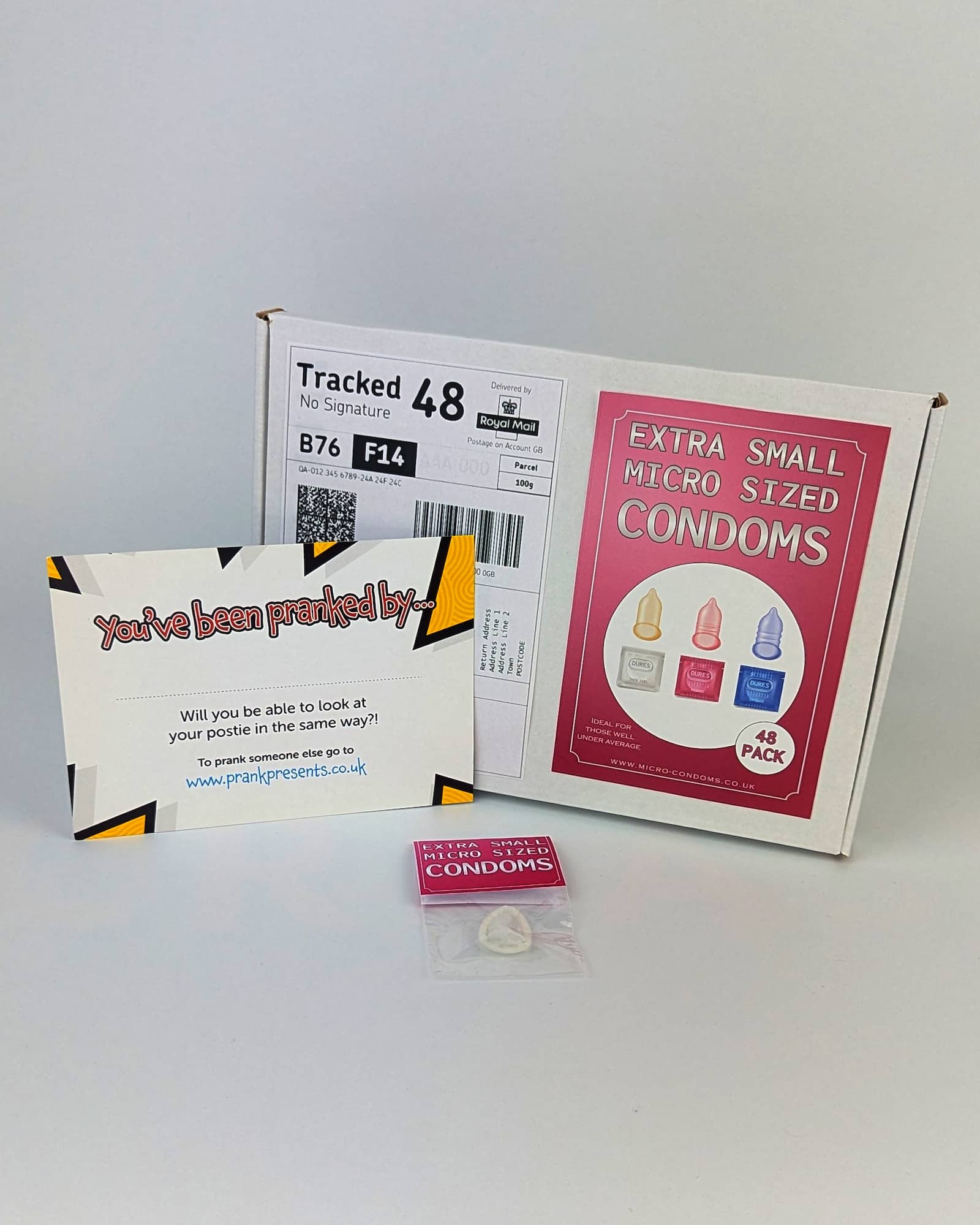 Micro Condoms - Prank Package Prank Presents