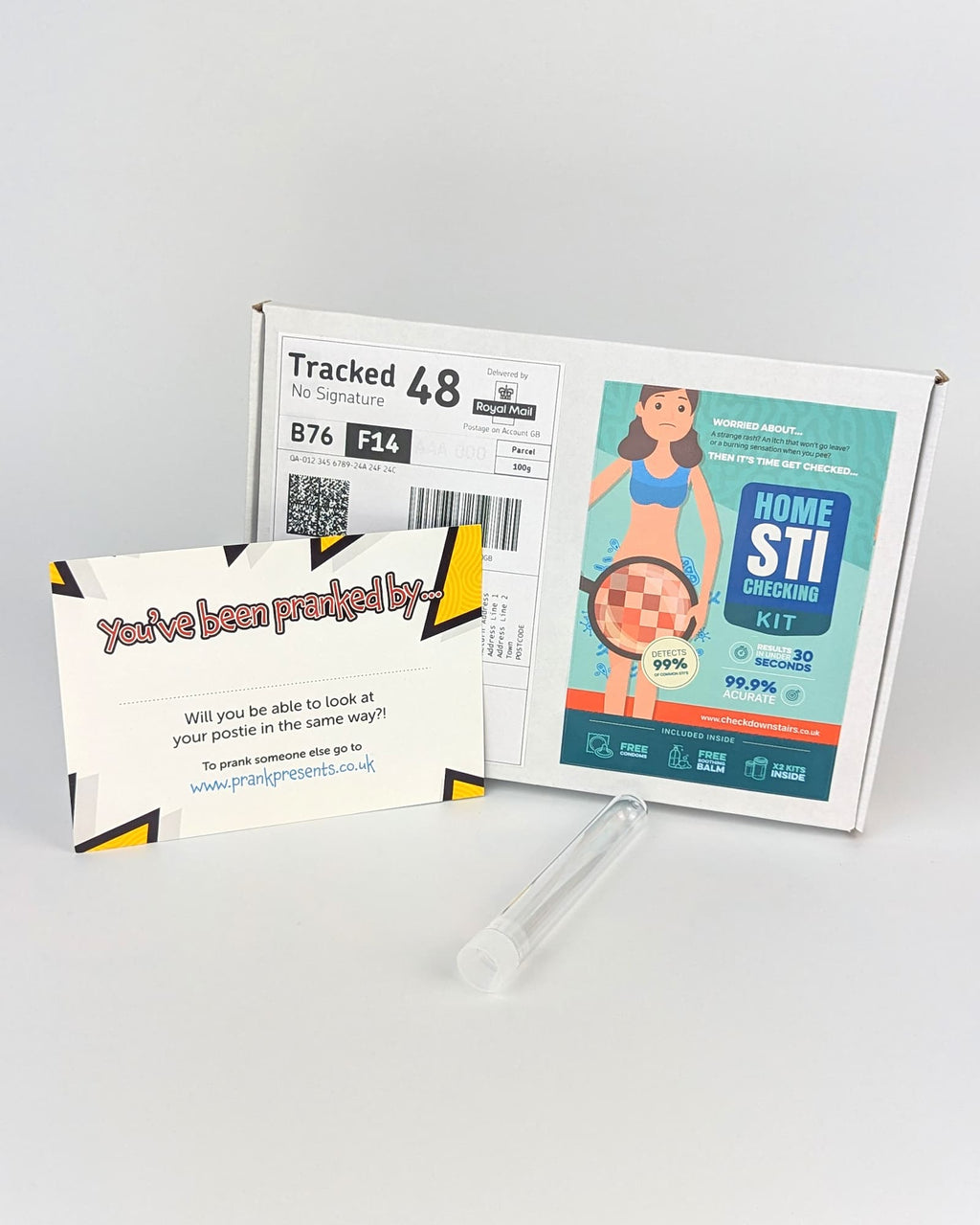 STD Test Kit (Female) - Prank Package Prank Presents