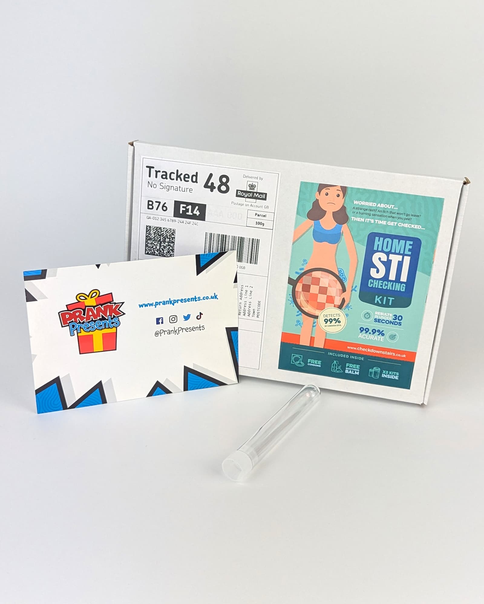 STD Test Kit (Female) - Prank Package Prank Presents