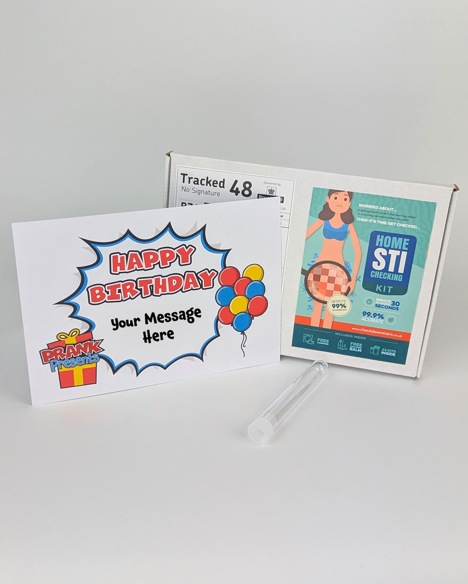 STD Test Kit (Female) - Prank Package Prank Presents