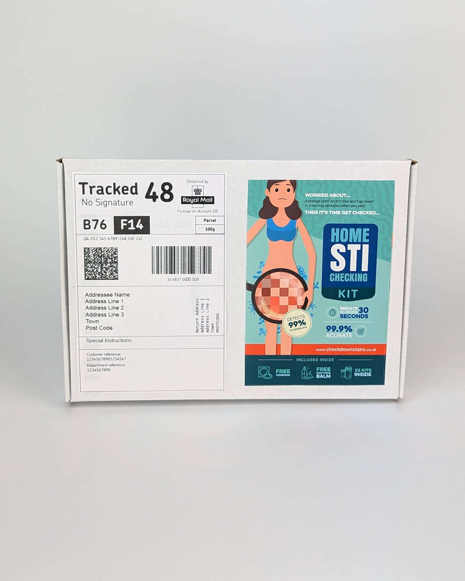 STD Test Kit (Female) - Prank Package Prank Presents