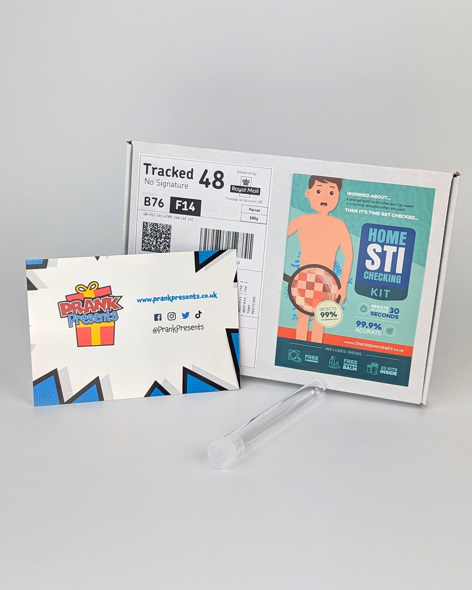 STD Test Kit (Male) - Prank Package Prank Presents